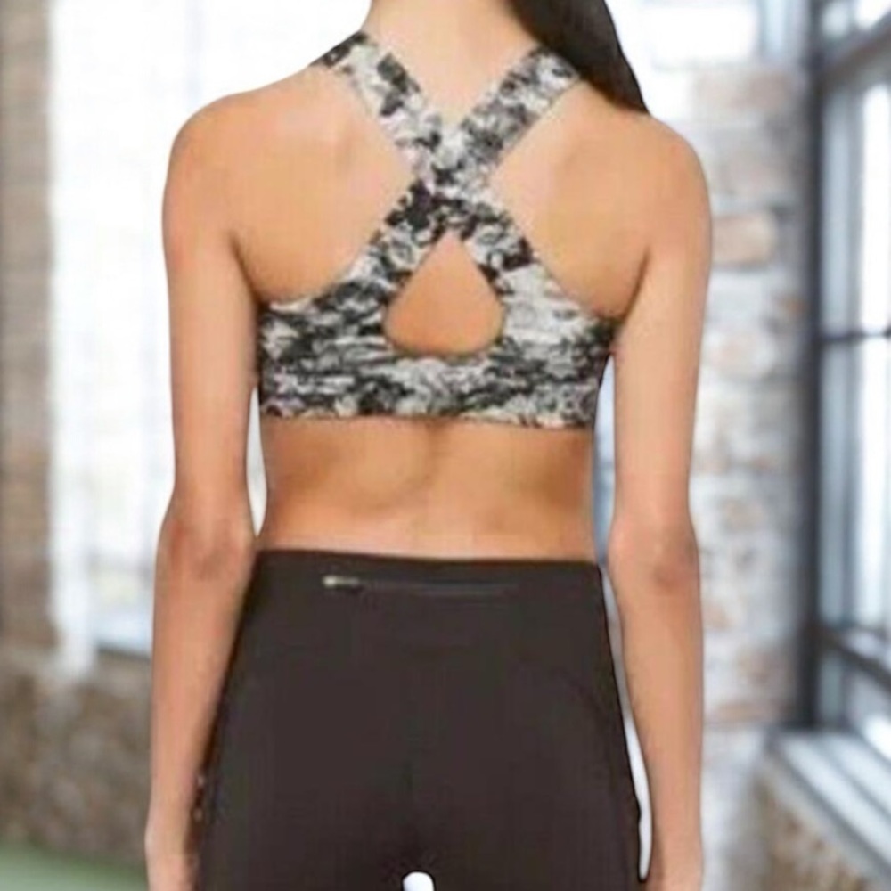 Lululemon All Sports Bra‎ Masked Lace Starlight Black Size 6